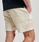 Superdry - Men's Overdyed Hør Shorts - Herre - Birch Beige