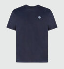 North Sails - Men's T-shirt With Felt Patch - Herre - Navy