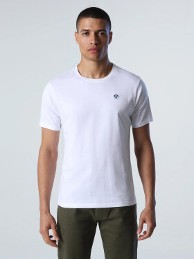 North Sails - Men's T-shirt With Felt Patch - Herre - White