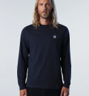 North Sails - Men's Long Sleeved Top with logo T-shirt - Herre - Navy Blue