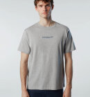 North Sails - Men's T-shirt With Chest Print - Herre - Grey Melange
