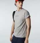North Sails - Men's T-shirt With Chest Print - Herre - Grey Melange