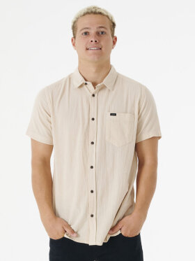 Rip Curl - Men's Washed Short Sleeve Skjorte - Herre - Bone