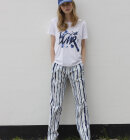 Blue Sportswear - Joe Print T-shirt - Dame - White/Blue