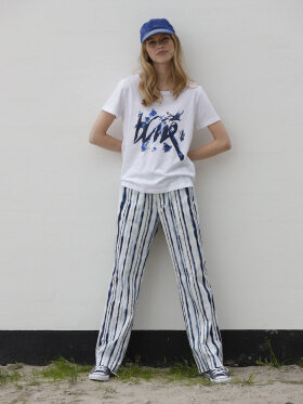 Blue Sportswear - Joe Print T-shirt - Dame - White/Blue