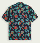 Scotch & Soda - Men's Printed Camp Skjorte - Herre - Navy Fruits Aop