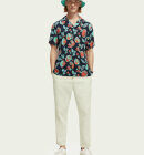 Scotch & Soda - Men's Printed Camp Skjorte - Herre - Navy Fruits Aop