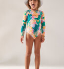 Roxy - Kids Paradisiac Island Long Sleeve Rash Guard Badedragt - Børn - Mint Tropical Trails