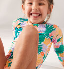 Roxy - Kids Paradisiac Island Long Sleeve Rash Guard Badedragt - Børn - Mint Tropical Trails