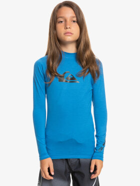 Quiksilver - Kid's All Time Long Sleeve UV trøje - Børn - Snorkel Blue