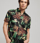 Superdry - Men's Kortærmet Hawaii Skjorte - Herre - Black Pineapples