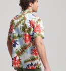 Superdry - Men's Kortærmet Hawaii Skjorte - Herre - Optic Banana Leaf