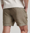 Superdry - Men's Overfarvede Shorts i Hør - Herre - Washed Khaki