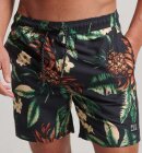 Superdry - Men's Vintage Hawaiian Badeshorts - Herre - Black Pineapples