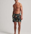 Superdry - Men's Vintage Hawaiian Badeshorts - Herre - Black Pineapples