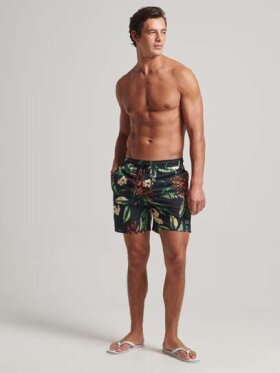 Superdry - Men's Vintage Hawaiian Badeshorts - Herre - Black Pineapples