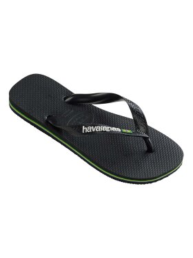 Havaianas - Brasil Logo Klipklapper - Unisex - Black/Black