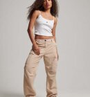 Superdry - Women's Vintage Low Rise Cargo Bukser - Dame - Stone Wash Taupe