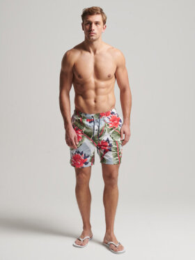 Superdry - Men's Vintage Hawaiian Badeshorts - Herre - Optimic Banana Leaf