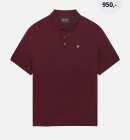 Lyle & Scott - Men's Plain Polo Shirt - Herre - Burgundy