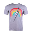 Lightning Bolt - Men's Rainbow T-shirt - Herre - Dark Grey Melange