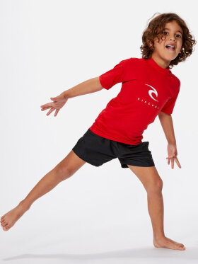 Rip Curl - Kids Corps Kortærmet Rash UPF 50+ UV T-shirt - Børn (1-8 år) - Red