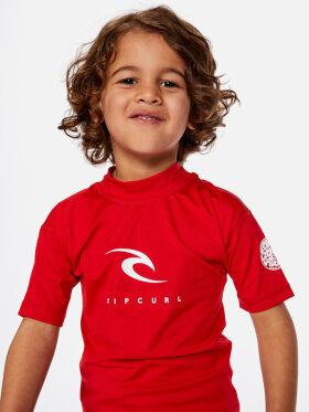 Rip Curl - Kids Corps Kortærmet Rash UPF 50+ UV T-shirt - Børn (1-8 år) - Red