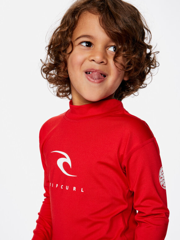 Rip Curl Corps Langærmet UV T-shirt (Rød) (1 - 8 år)