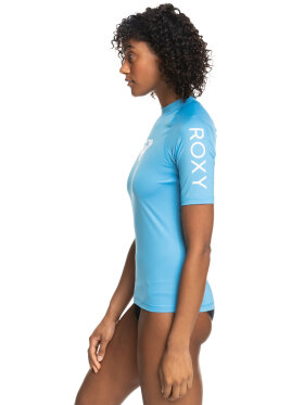 Roxy - Women's Whole Hearted Short Sleeve UV/Rash Guard - Dame - Azure Blue