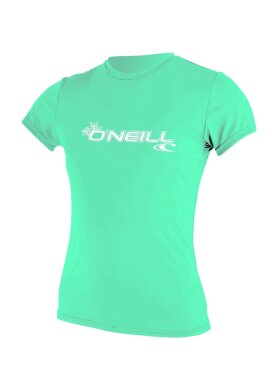 O'Neill - Women's Basic Skins Kortærmet Rashguard - Dame - Light Aqua