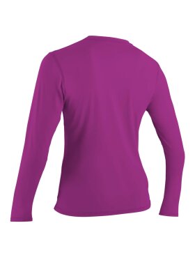 O'Neill - Women's Basic Skins Langærmet Rashguard - Dame - Fox Pink