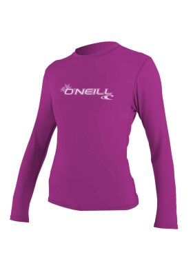 O'Neill - Women's Basic Skins Langærmet Rashguard - Dame - Fox Pink