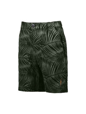 Lightning Bolt - Men's Allover Printed Tropical Hør Shorts - Herre - Black Brindle