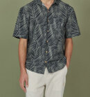 Lightning Bolt - Men's Allover Printed Tropical Hør Skjorte - Herre - Black Brindle