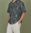 Lightning Bolt - Men's Allover Printed Tropical Hør Skjorte - Herre - Black Brindle