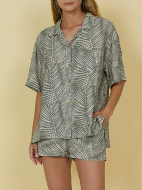 Lightning Bolt - Women's Oversized Tropical Skjorte - Dame - Light Brindle 