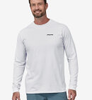 Patagonia - Men's Long-Sleeved P-6 Logo Responsibili T-shirt - Herre - White