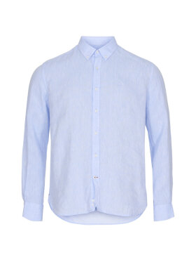 Sea Ranch - Men's Hyeres Langærmet Hørskjorte - Herre - Powder Blue