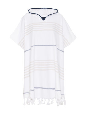 Sea Ranch - Dune Beach Poncho - Unisex - White/Oxford Tan Sea Ranch - Dune Beach Poncho - Unisex - White/Oxford Tan