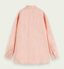 Scotch & Soda - Women's Oversized Natural-Dyed Hørskjorte - Dame - Blush Peach