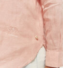 Scotch & Soda - Women's Oversized Natural-Dyed Hørskjorte - Dame - Blush Peach