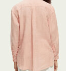 Scotch & Soda - Women's Oversized Natural-Dyed Hørskjorte - Dame - Blush Peach