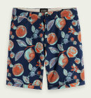 Scotch & Soda - Men's Stuart Printed Chino Shorts - Herre - Navy Fruits Aop