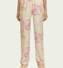 Scotch & Soda - Women's Gia Mid-rise Wide-leg Printed Bukser - Dame - Vondenfield Blossom