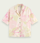 Scotch & Soda - Women's Printed Camp Skjorte - Dame - Vondelfield Blossom