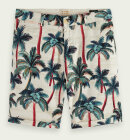 Scotch & Soda - Men's Stuart Printed Shorts - Herre - Off White/Palmtree