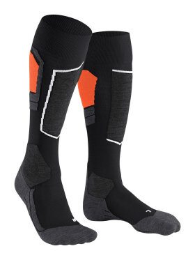 Falke - SK4 Advanced Merinould Skisokker - Herre - Black