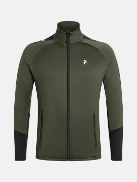 Peak Performance - Men's Rider Full Zip Midlayer - Herre - Olive Extreme Black