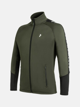 Peak Performance - Men's Rider Full Zip Midlayer - Herre - Olive Extreme Black