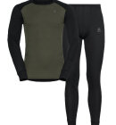 Odlo - Men's Active Warm Eco Skiundertøjssæt - Herre - Black/Deep Depths